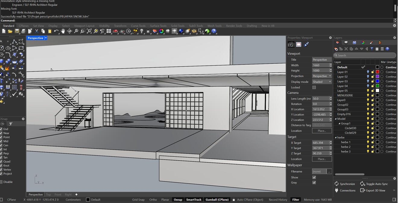 Modelisation on Rhinoceros